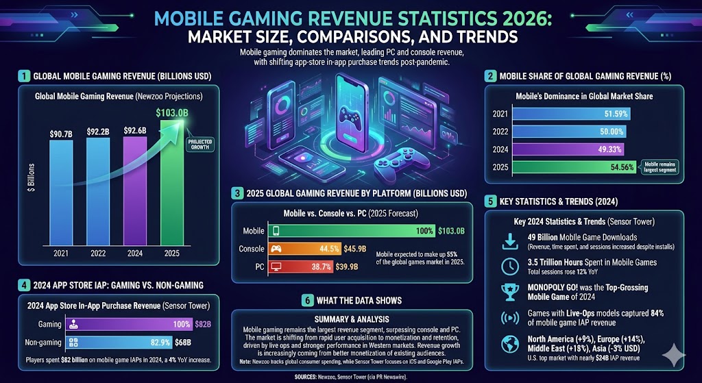 mobile gaming revenue statistics